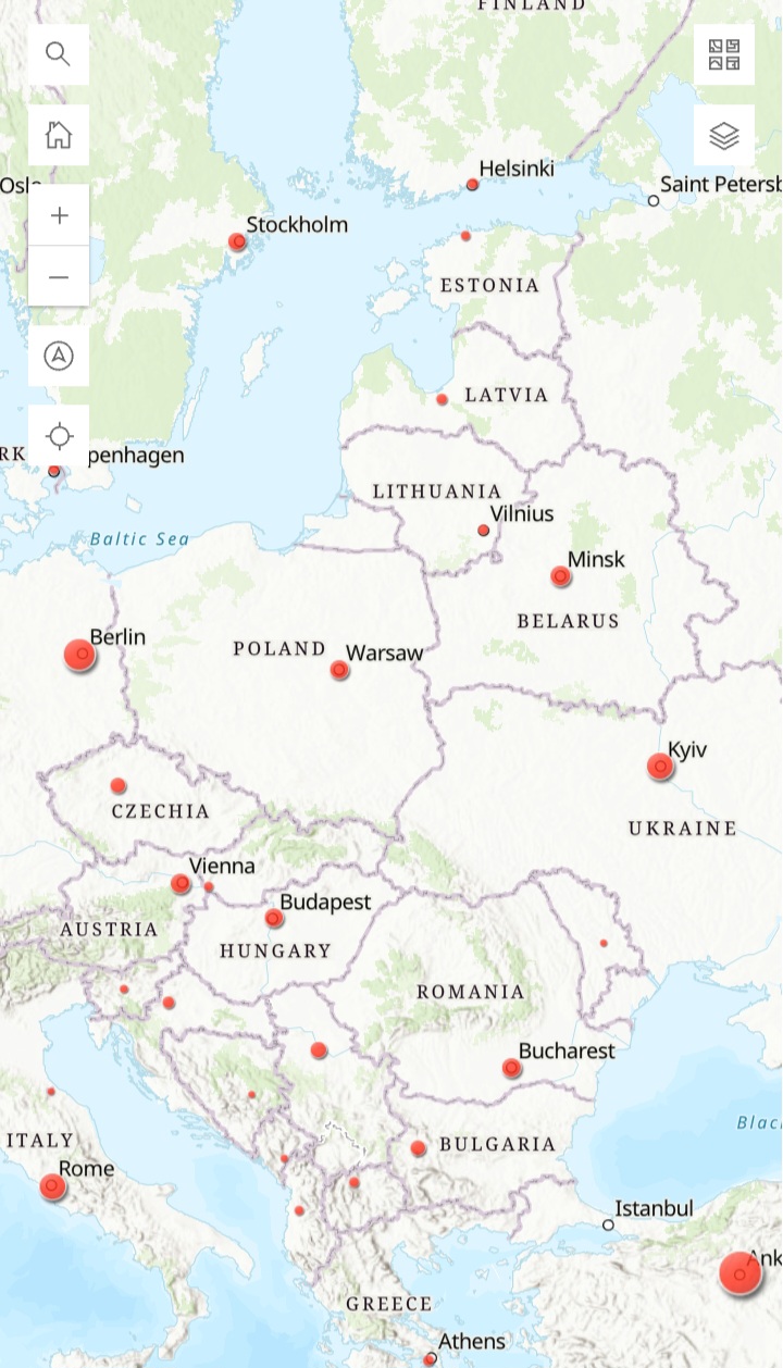 A map that leads me back to you — interactive image with 7 clickable hotspots
